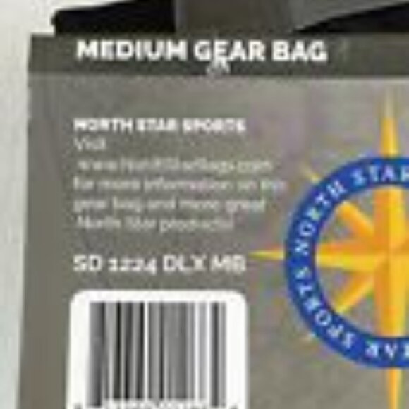 North Star Sports SD1224 Diamond Ripstop Standard 12" x 24" Black Med Gear Bag - Picture 3 of 7